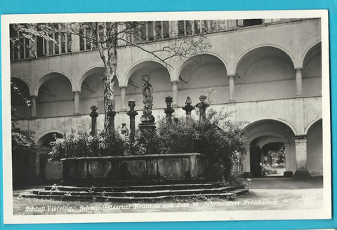 AK Schloß Viktring, Schmiedeeiserner Brunnen.