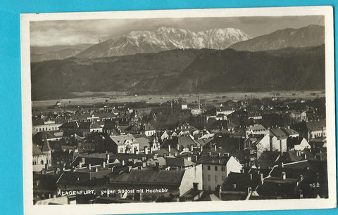 AK Klagenfurt gegen Südost mit Hochobir. (1931)