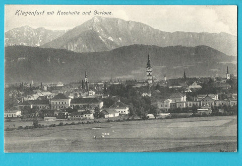 AK Klagenfurt mit Koschutta und Gerlouz. (1911-12)