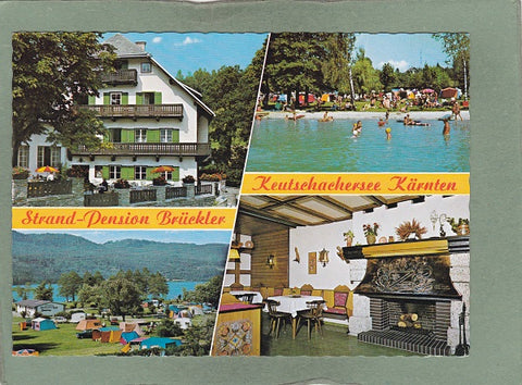 AK Keutschach am See. Restaurant Strandbad Camping Brückler.