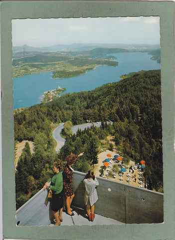 AK Neuer Turm am Pyramidenkogel. Blick auf den Wörthersee mit Maria Wörth.