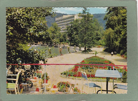 AK Pörtschach am Wörthersee. Blumenstrand mit Parkhotel.