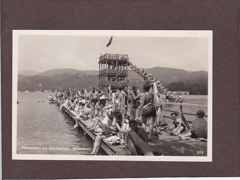 AK Pörtschach am Wörthersee. Strandbad. (1930)