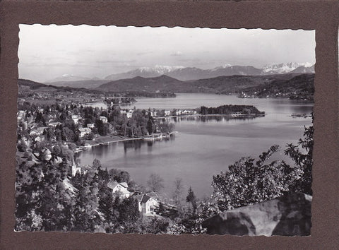 AK Pörtschach am Wörthersee mit Karawanken.