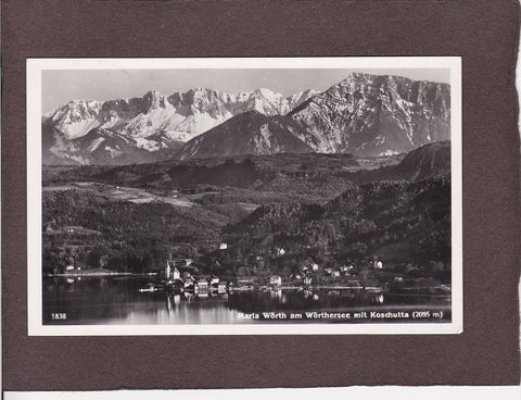 AK Maria Wörth am Wörthersee mit Koschutta. (1938)
