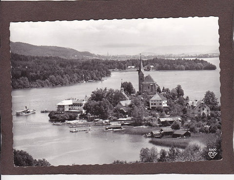 AK Maria Wörth am Wörthersee. Blick auf Klagenfurt.