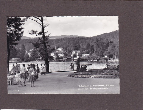 AK Pörtschach am Wörthersee. Bucht mit Strandpromenade.