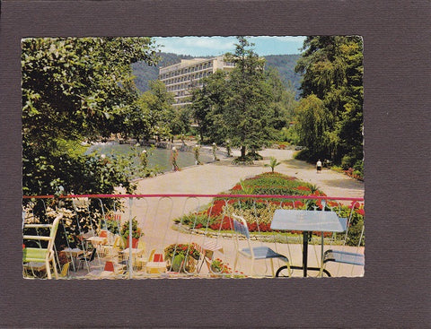 AK Pörtschach am Wörthersee. Blumenstrand mit Parkhotel.