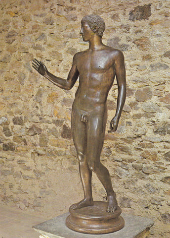 AK Kelt. röm. Ausgrabungen des Landes Kärnten auf dem Magdalensberg. Jüngling Bronzestatue.