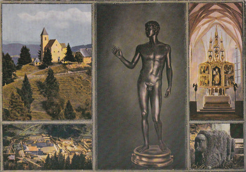 AK Magdalensberg. Ausgrabungen. Jüngling. Kirche.