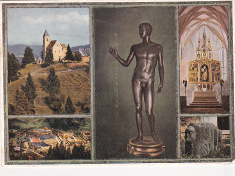 AK Magdalensberg. Ausgrabungen. Jüngling. Kirche.