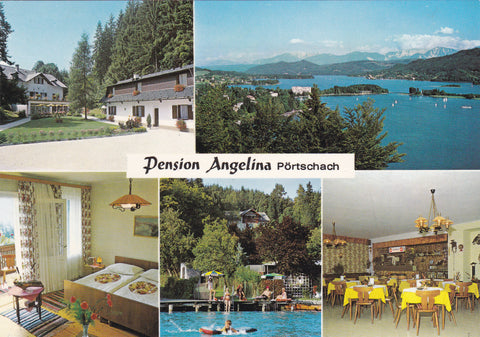 AK Pörtschach. Pension Angelina. Edeltraud Hrdlicka. Leonsteinerstraße 25.