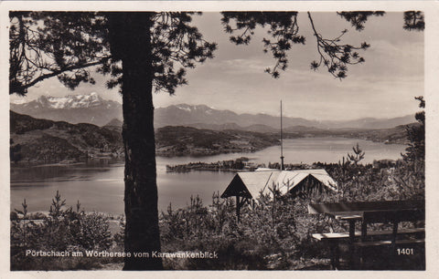 AK Pörtschach am Wörthersee vom Karawankenblick. (1930)