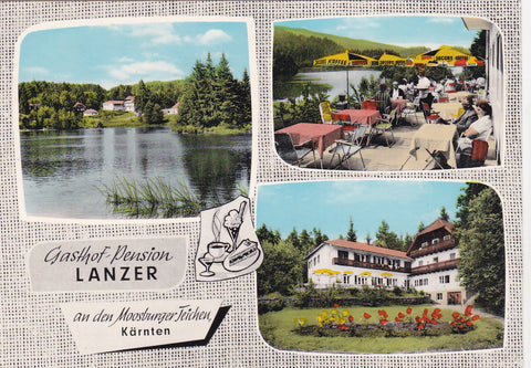 AK Gasthof Pension Lanzer an den Moosburger Teichen.