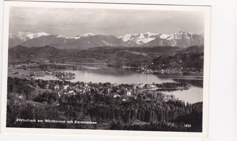 AK Pörtschach am Wörthersee mit Karawanken.