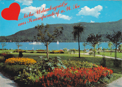 AK Herzliche Urlaubsgrüße aus Krumpendorf a. Wörther See.