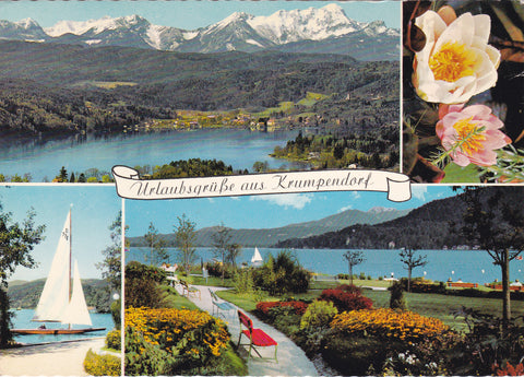 AK Urlaubsgrüße aus Krumpendorf.