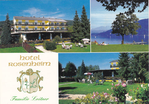 AK Krumpendorf/Wörther See. Hotel Rosenheim. Schlossallee 33.