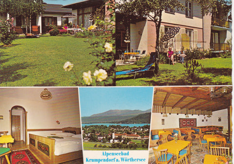 AK Krumpendorf am Wörther See. Frühstückspension Edeltraud und Ing. M. Kneissl. Schubertweg 10-12.