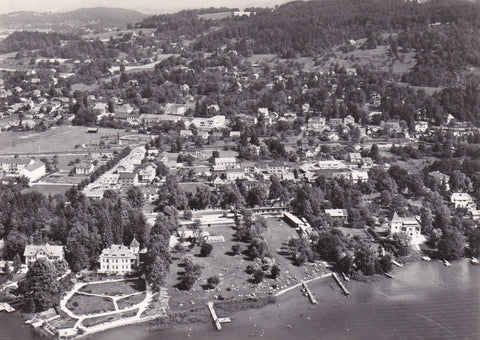 AK Krumpendorf am Wörthersee. Parkstrandbad und Kurpark.