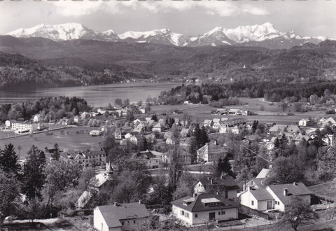 AK Krumpendorf am Wörthersee mit Karawanken.