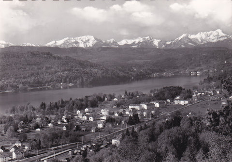 AK Krumpendorf am Wörthersee mit Karawanken.