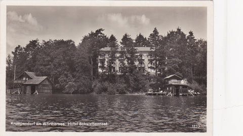 AK Krumpendorf am Wörthersee. Hotel Schwalbennest. (1931)