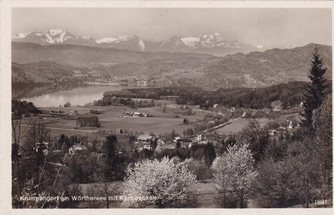 AK Krumpendorf am Wörthersee mit Karawanken. (1930)