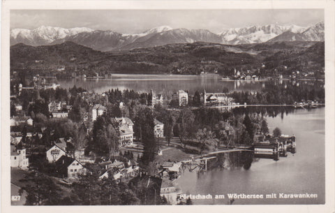 AK Pörtschach am Wörthersee mit Karawanken.