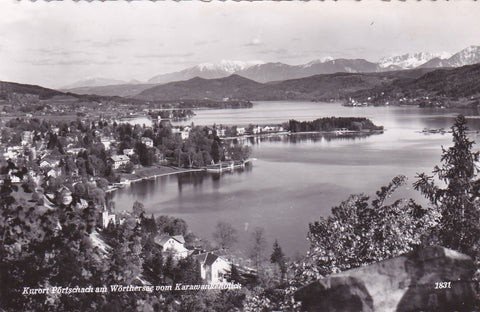 AK Pörtschach am Wörthersee vom Karawankenblick.