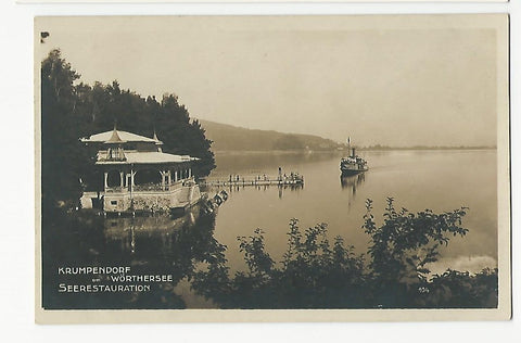AK Krumpendorf am Wörthersee Seerestauration. (1925)