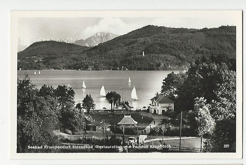 AK Seebad Krumpendorf, Strandbad - Restauration und Pension Kropfitsch.