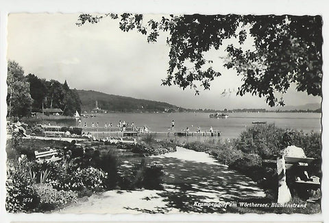 AK Krumpendorf  am Wörthersee. Blumenstrand.