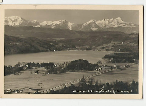 AK Wörthersee bei Krumpendorf mit Mittagskogel (1936).