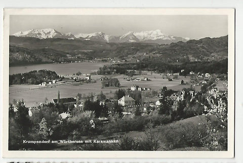 AK Krumpendorf am Wörthersee mit Karawanken.