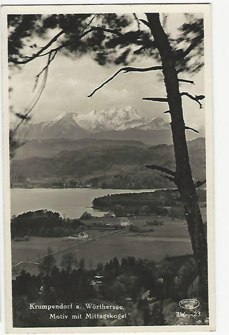 AK Krumpendorf am Wörthersee. Motiv mit Mittagskogel. (1930-31)