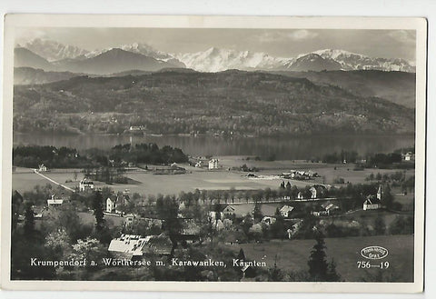 AK Krumpendorf am Wörthersee mit Karawanken. (1933-34)