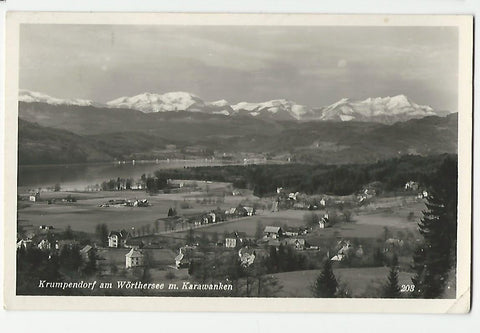 AK Krumpendorf am Wörthersee mit Karawanken.