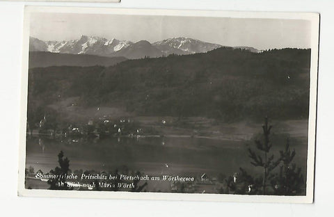 AK Pritschitz bei Pörtschach am Wörthersee mit Blick  nach Maria Wörth. (1941)