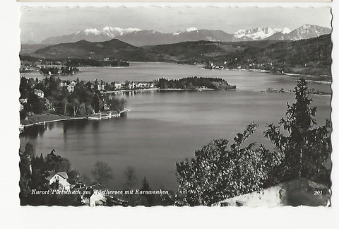AK Pörtschach am Wörthersee mit Karawanken.