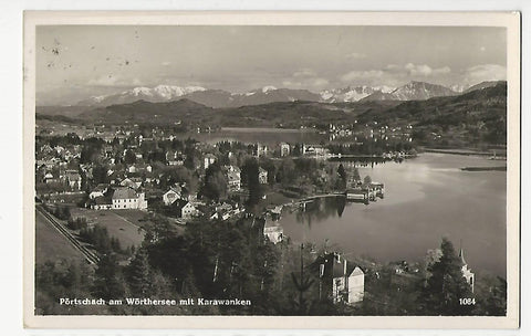 AK Pörtschach am Wörthersee mit Karawanken. (1940)