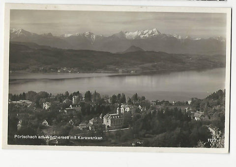 AK Pörtschach am Wörthersee mit Karawanken. (1931)