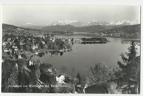 AK Pörtschach am Wörthersee mit Karawanken.