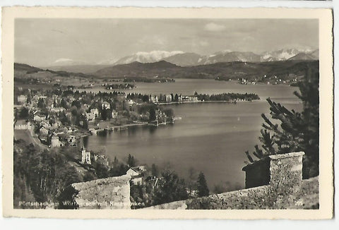 AK Pörtschach am Wörthersee mit Karawanken.