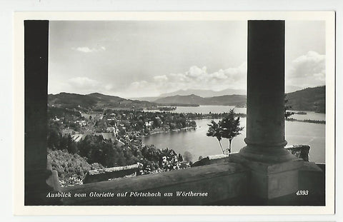 AK Ausblick vom Gloriette auf Pörtschach am Wörthersee.
