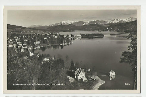 AK Pörtschach am Wörthersee mit Karawanken.