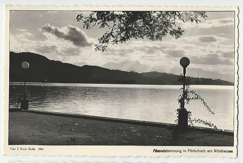 AK Abendstimmung in Pörtschach am Wörthersee.