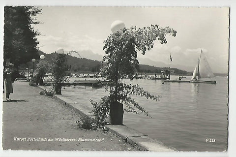 AK Pörtschach am Wörthersee. Blumenstrand.