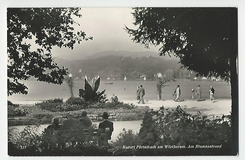 AK Pörtschach am Wörthersee. Am Blumenstrand.
