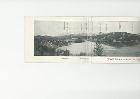 Panorama-AK Panorama vom Wörthersee. Pörtschach. Maria Wörth.